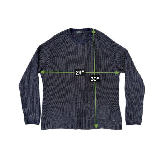 Rodd & Gunn Merino Wool Chunky Fisherman Rib Knit Sweater Italian Yarn Navy 2XL - Picture 7 of 7